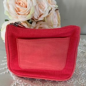 SEE BY CHLOE` SOFT CORAL COLOR SMALL POCKET BEAUTY POUCH- Make Up Bag Travel